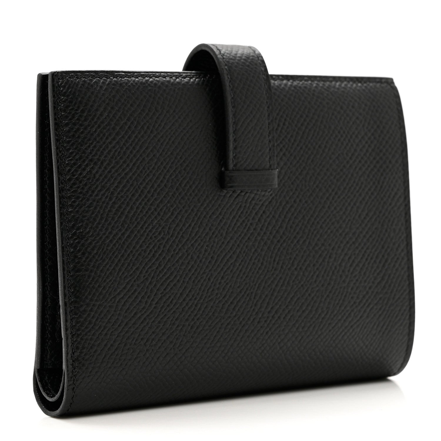 Hermes Epsom Bearn Compact Wallet Black 3 of 6
