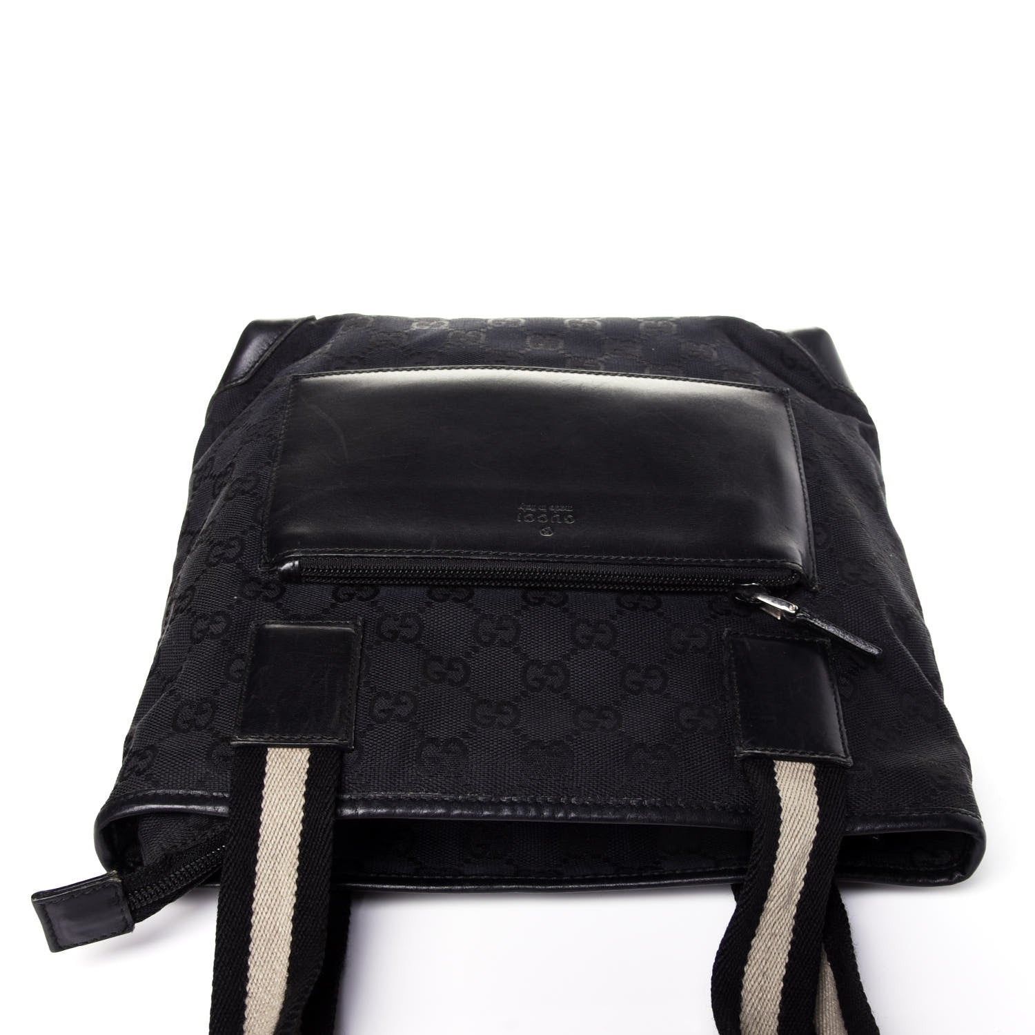 Gucci Nylon Calfskin Large Tote Black 11 of 12