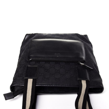 Gucci Nylon Calfskin Large Tote Black 11 of 12