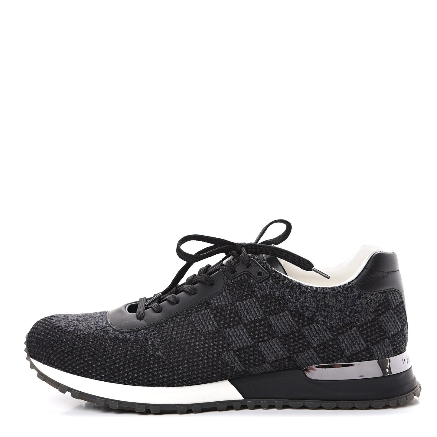 Calfskin Damier Run Away Sneakers 8.5 Graphite