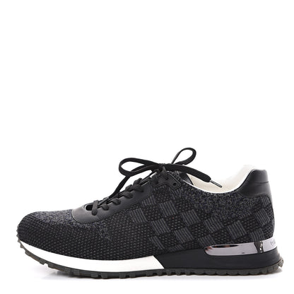 Louis Vuitton Calfskin Damier Run Away Sneakers 8.5 Graphite 1 of 7
