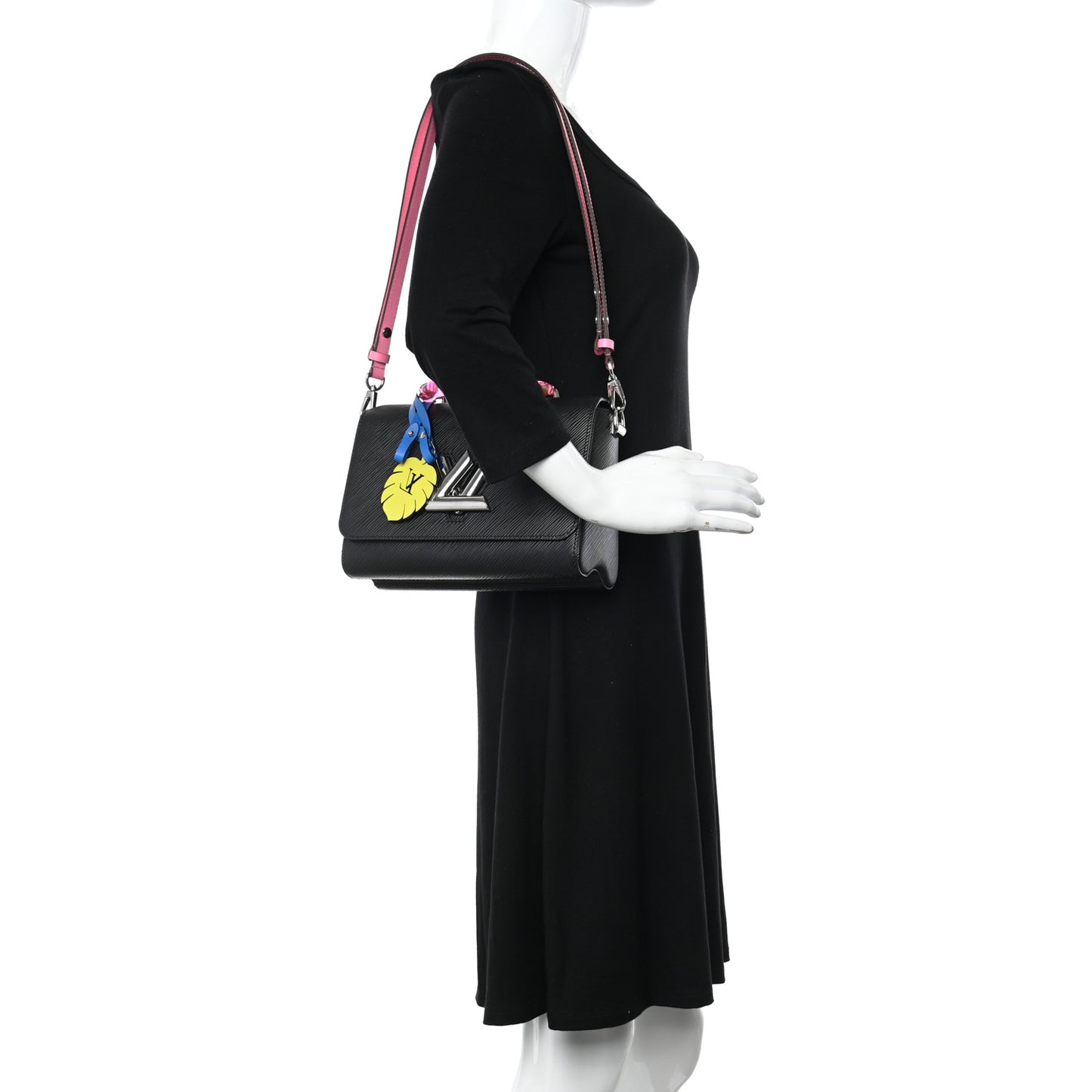 Epi Twist Short Handle Shoulder Bag Black Rose