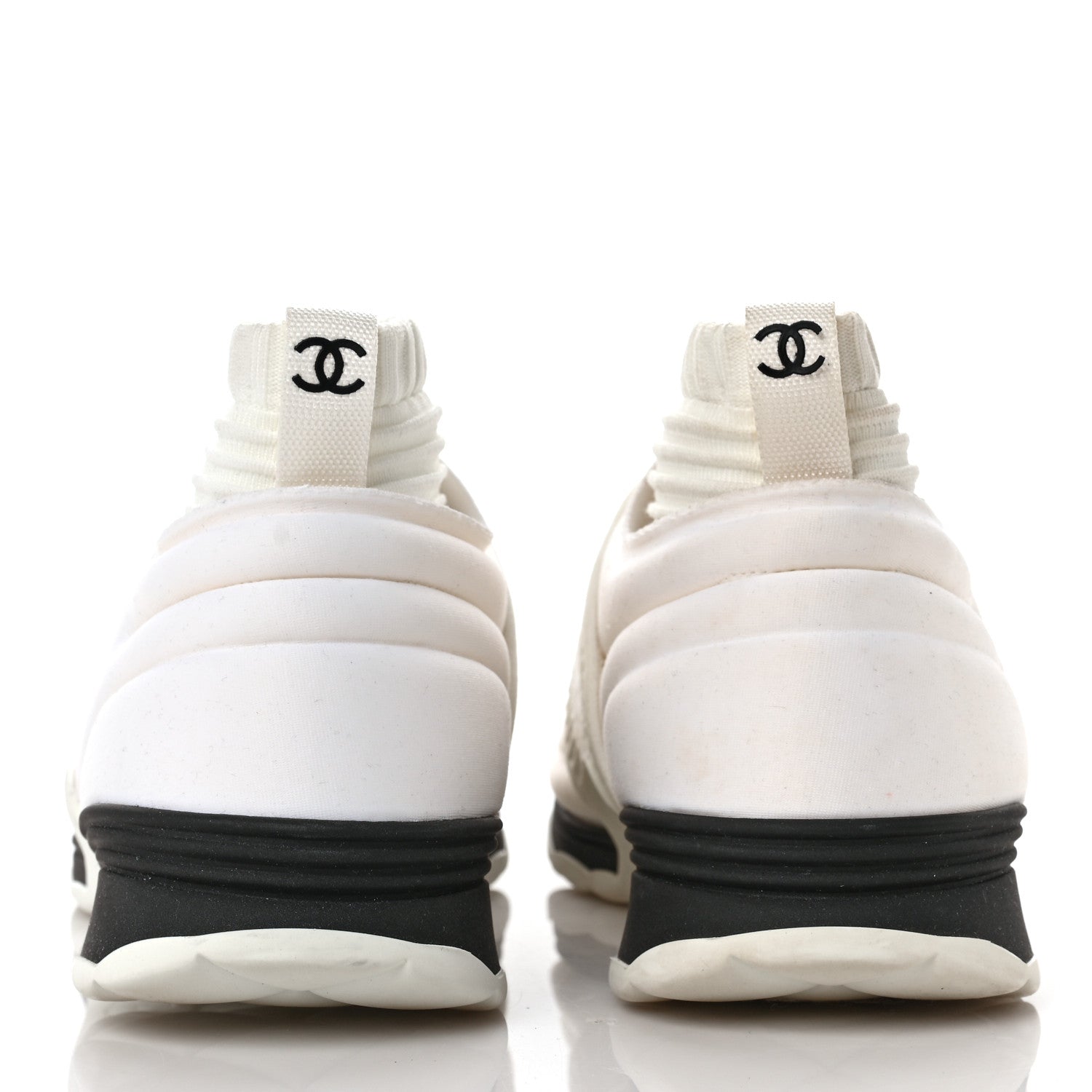Chanel Stretch Fabric CC Sneakers 36 White 5 of 11
