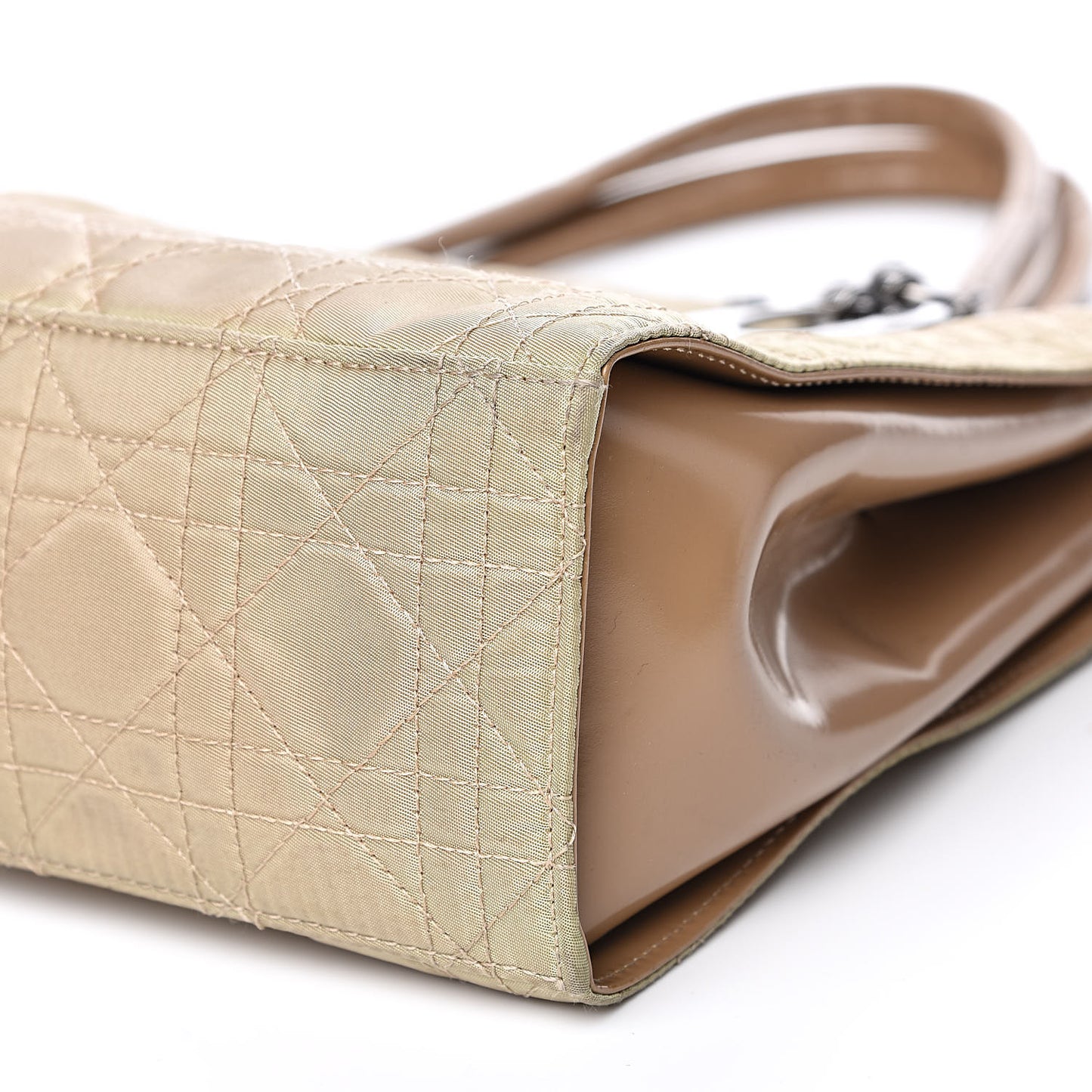 Nylon Cannage Shopper Tote Beige
