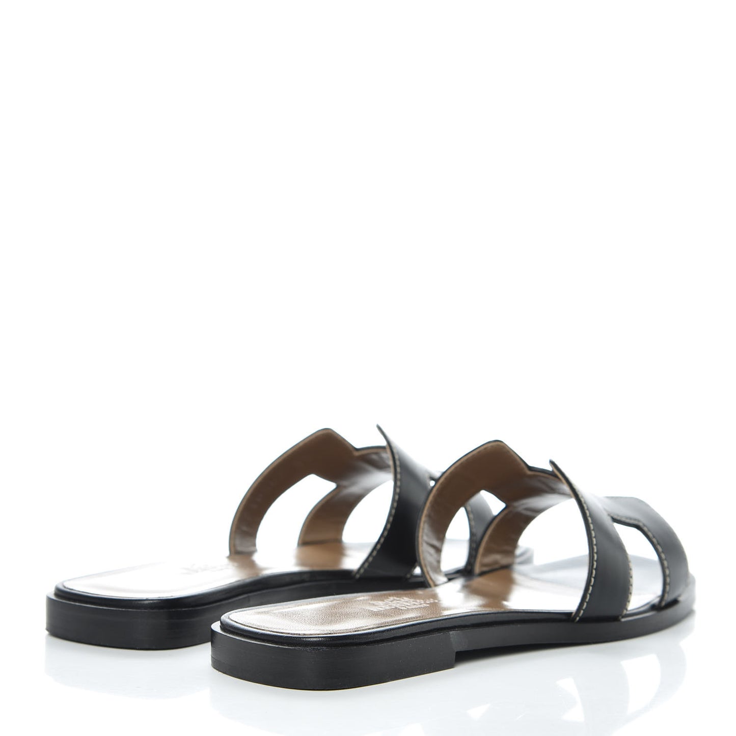 Box Calfskin Oran Sandals 35 Black