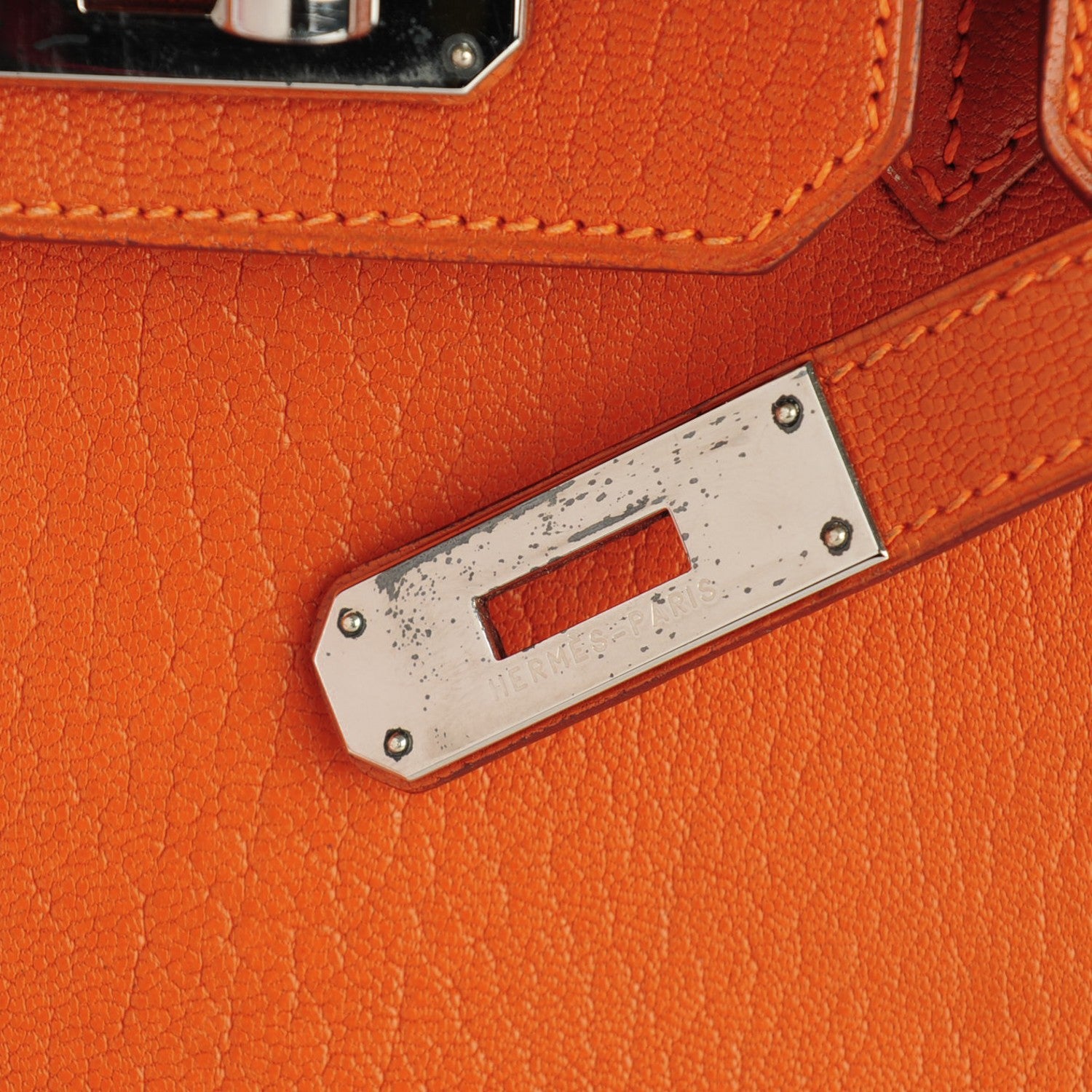 Hermes Chevre de Coromandel Birkin 30 Potiron 24 of 28