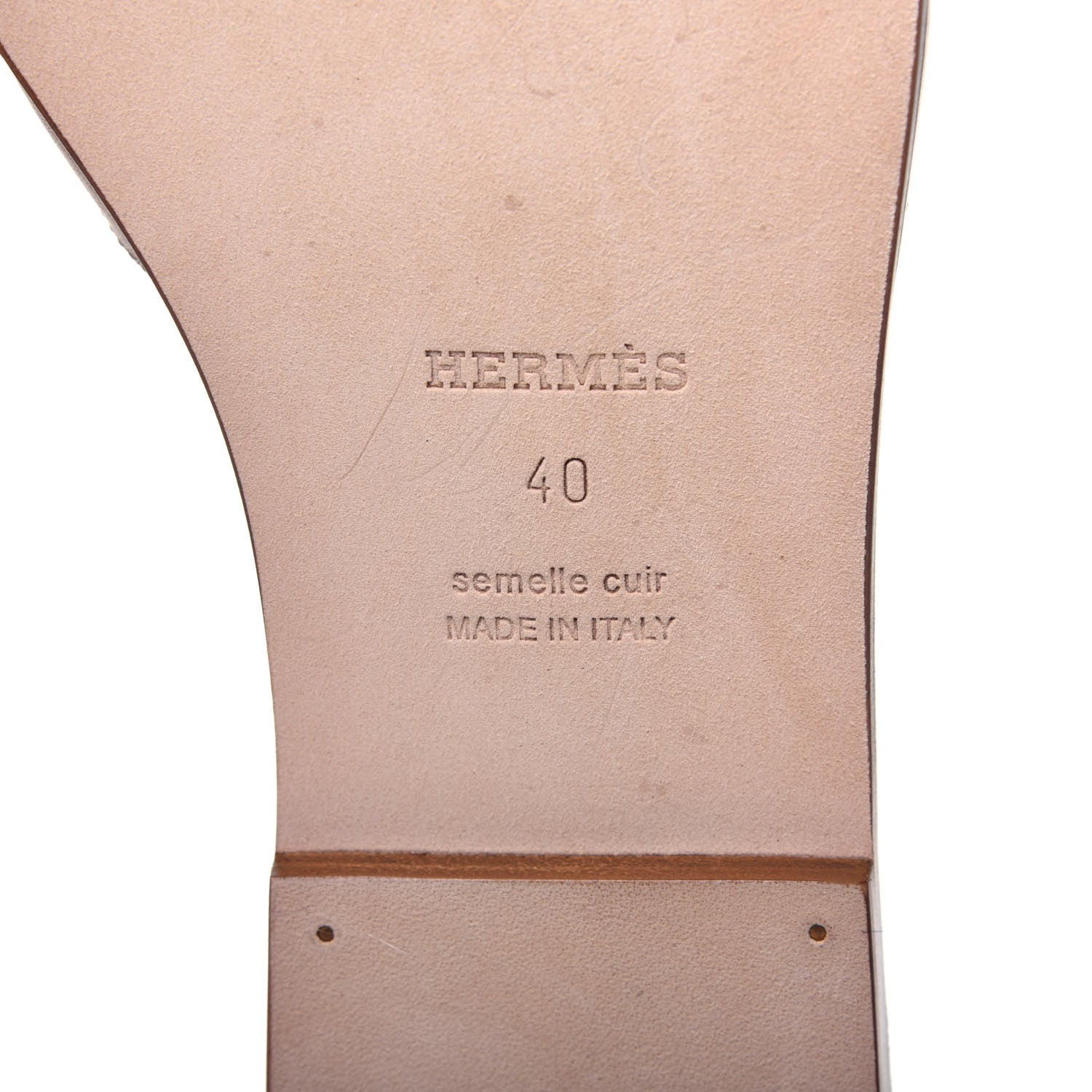 Hermes Box Calfskin Oran Sandals 40 Gold 6 of 10
