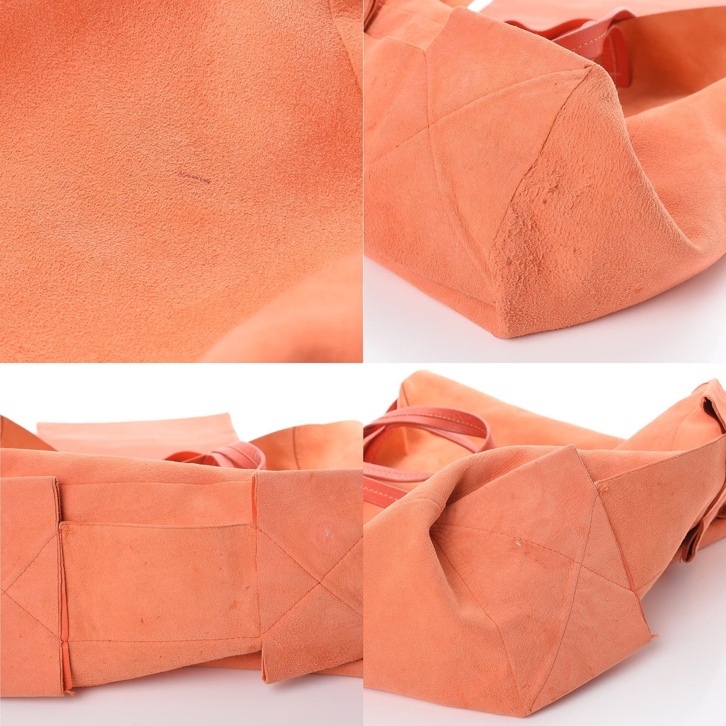 Smooth Lambskin Vertical Cabas Bag Orange