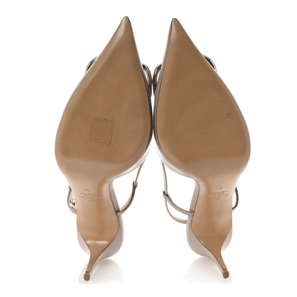 Valentino Garavani Calfskin Vlogo Slingback 40mm Pumps 40 Poudre 6 of 10
