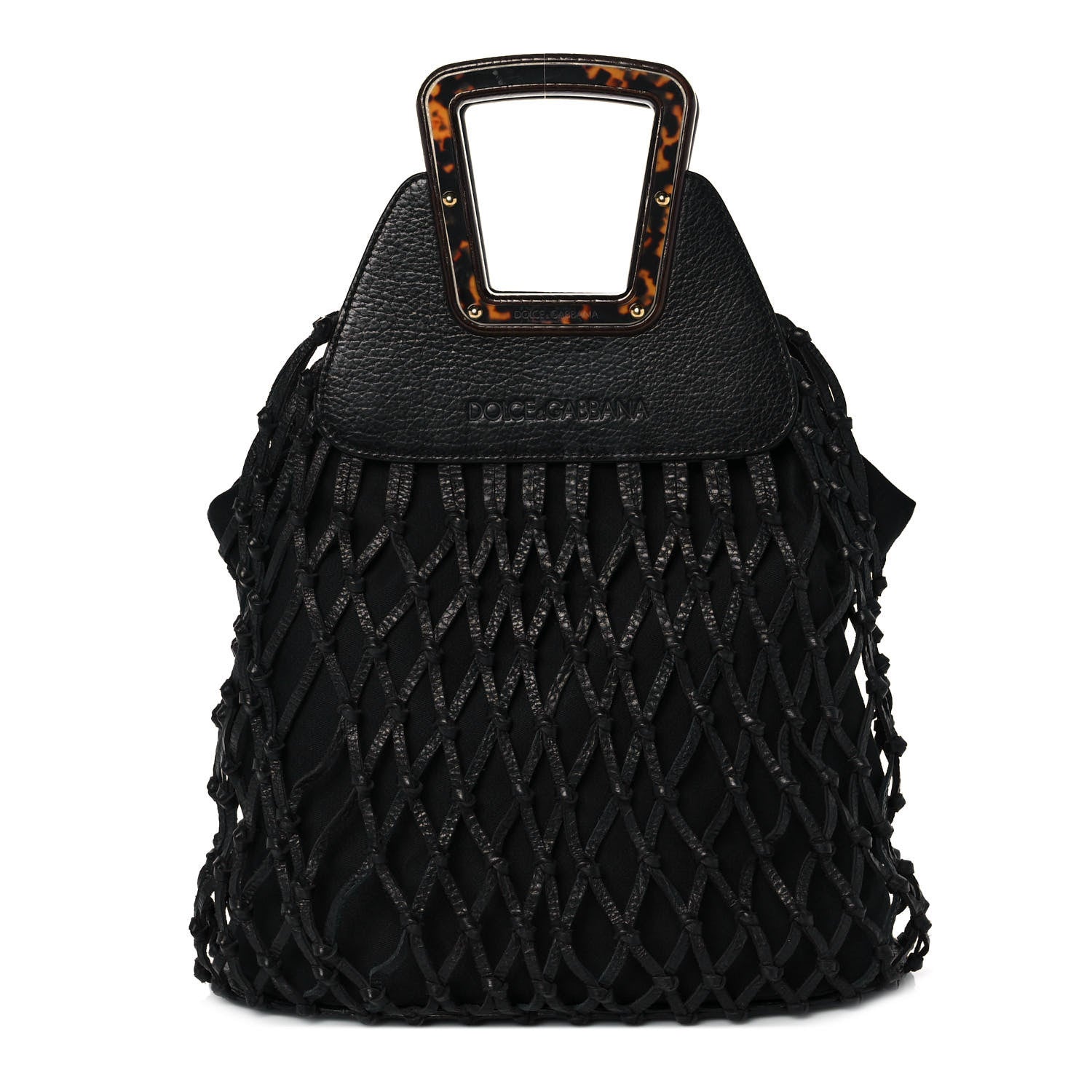 Dolce & Gabbana Calfskin Net Frame Tote Black 1 of 8
