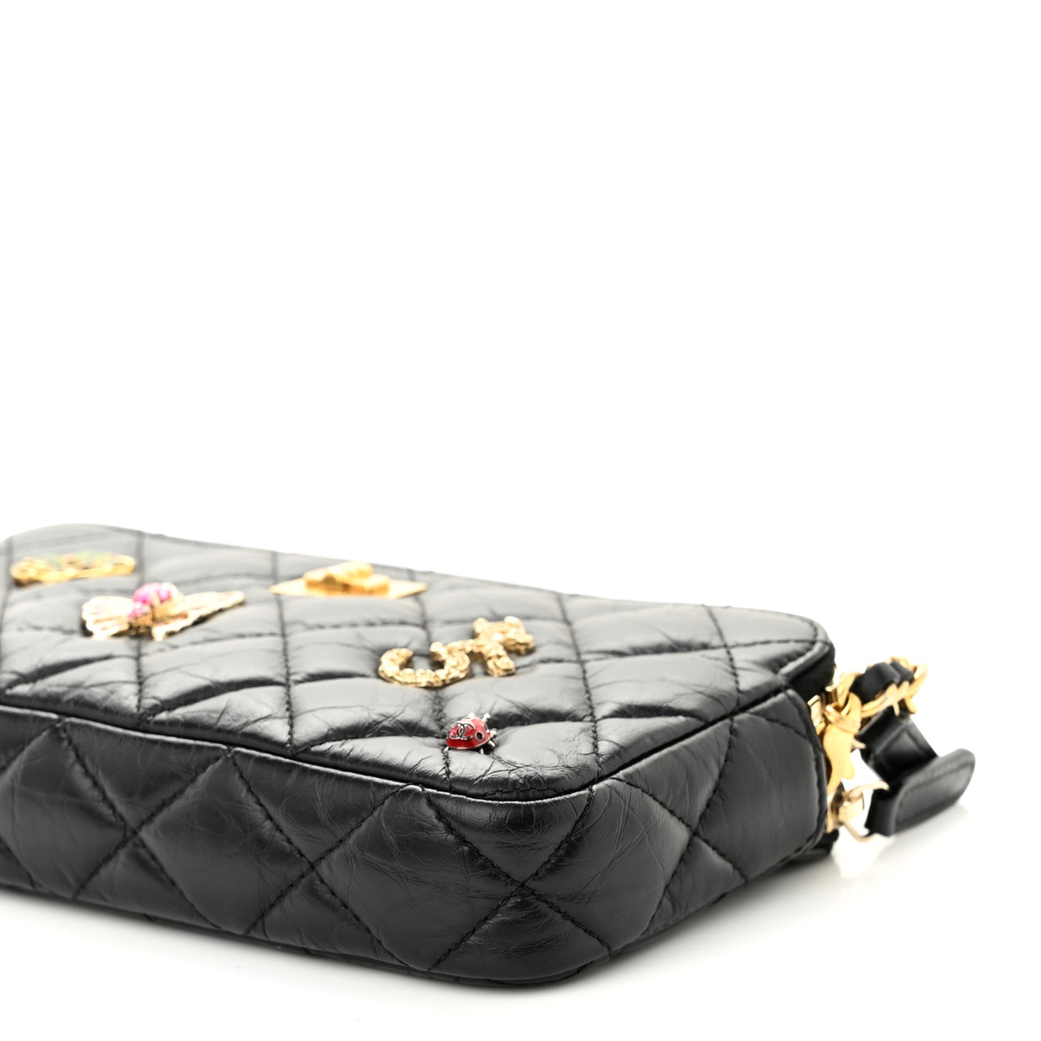 Chanel Aged Calfskin Lucky Charms 2.55 Reissue Small Clutch With Chain Black 13 of 13