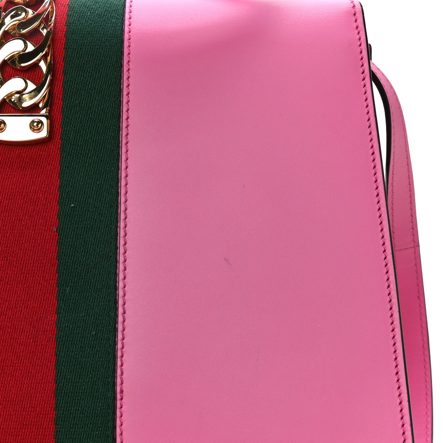 Vitello Fontanella Web Medium Sylvie Top Handle Bag Pink Tropical Flower