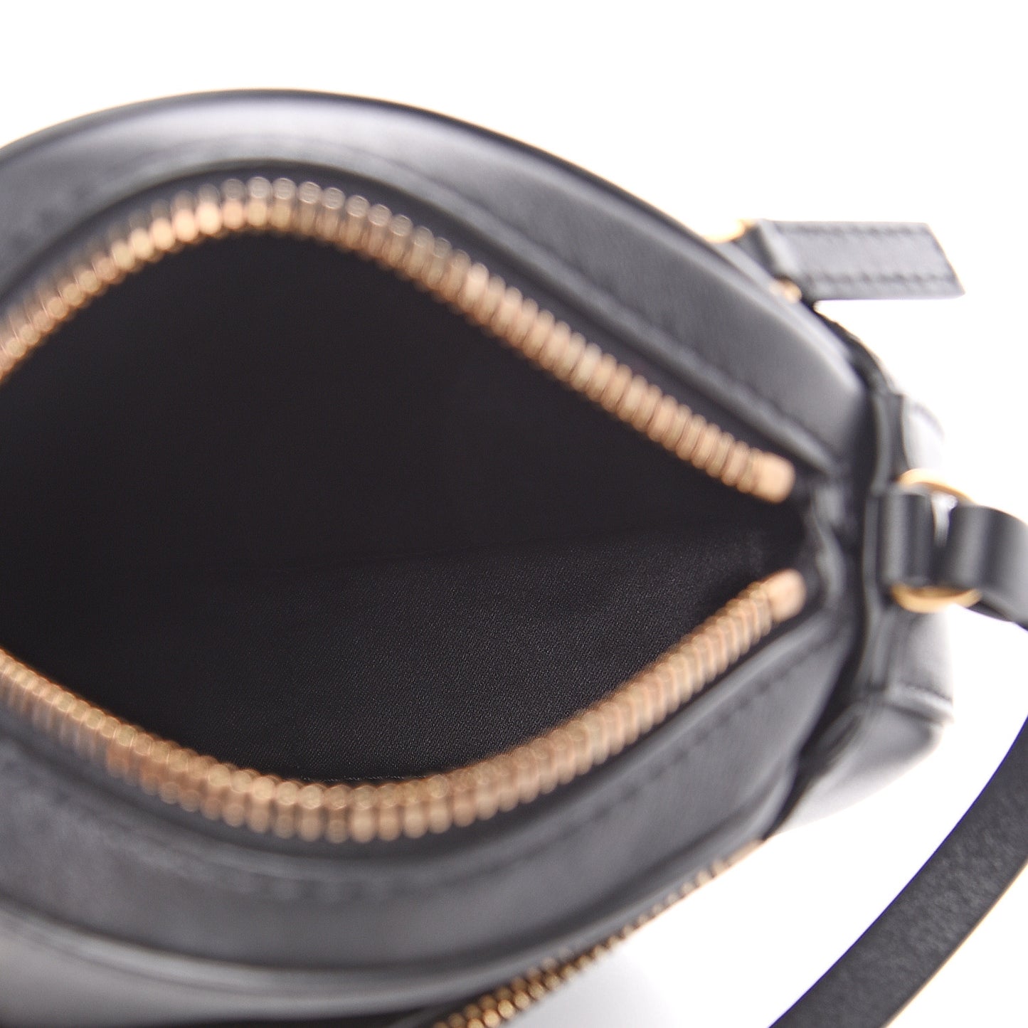 Calfskin VLogo Round Crossbody Bag Black