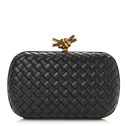 Bottega Veneta Nappa Intrecciato Knot Clutch Black 1 of 8