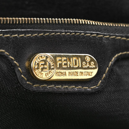 Fendi Calfskin Coated Canvas Pequin Tote Tobacco 6 of 10