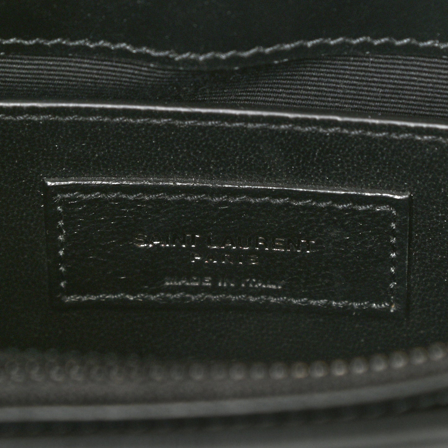 Calfskin Y Quilted Monogram Monochrome Small Loulou Chain Satchel Black