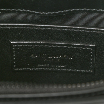 Saint Laurent Calfskin Y Quilted Monogram Monochrome Small Loulou Chain Satchel Black 6 of 10