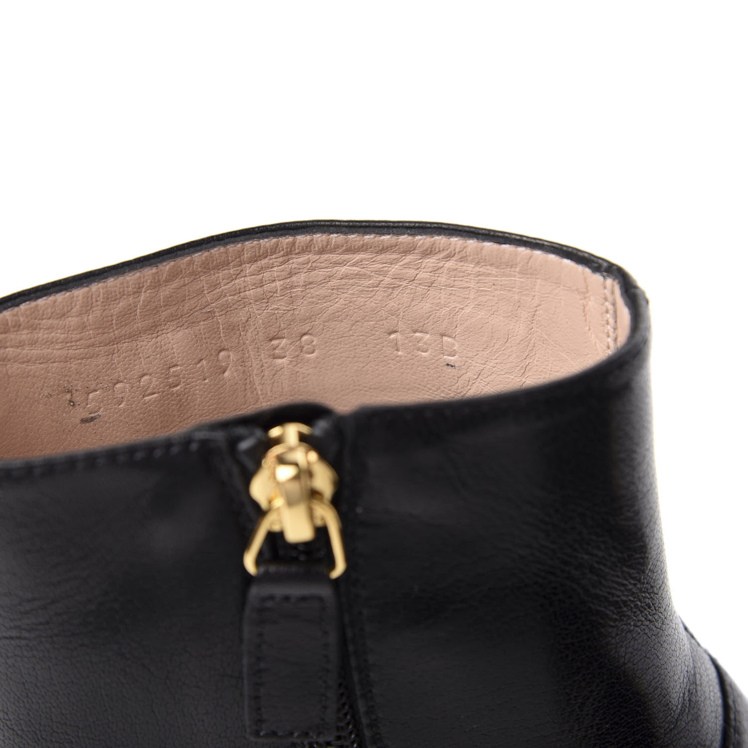 Gucci Goatskin Kitten Chain Horsebit Ankle Boots 38 Black 10 of 12