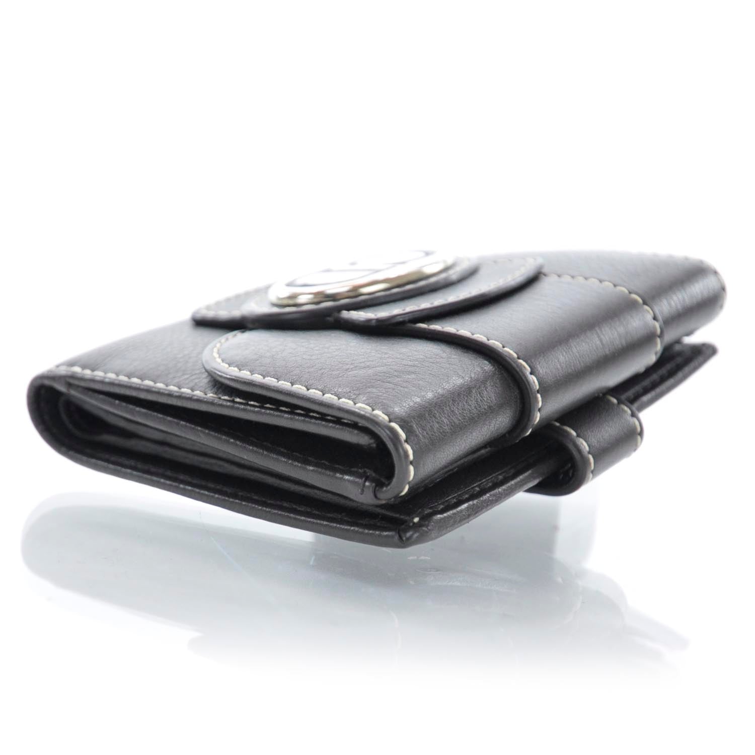 Christian Dior Leather Saint Germain Compact Wallet Brown 5 of 10