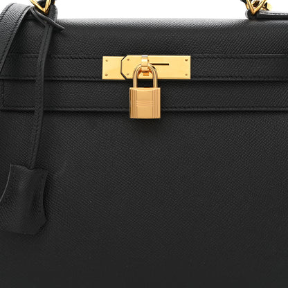 Hermes Epsom Kelly Sellier 28 Black 8 of 13