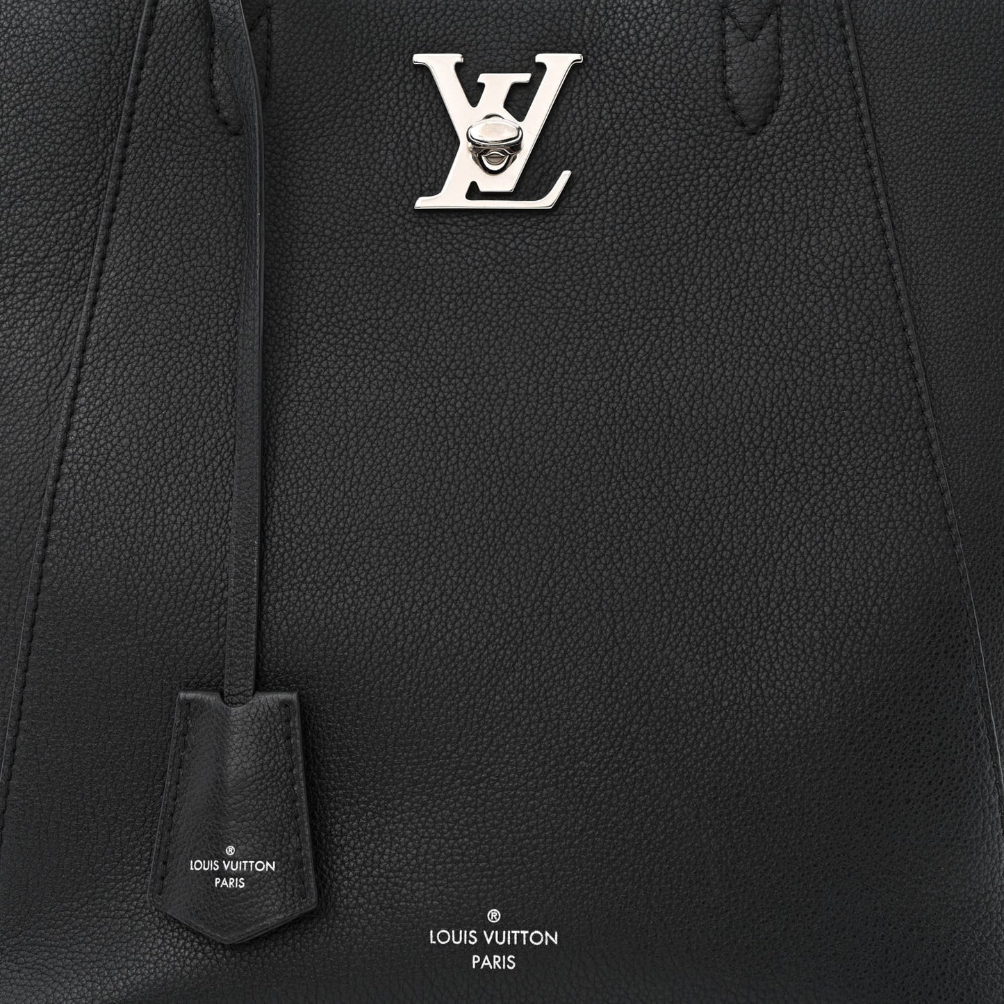 Calfskin Lockme Cabas Black