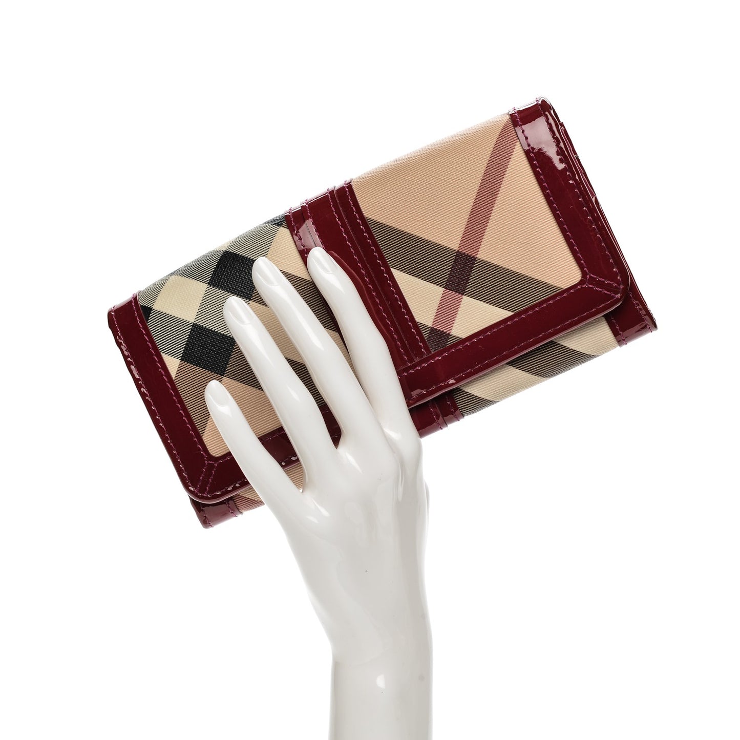 Supernova Check Penrose Continental Wallet Berry