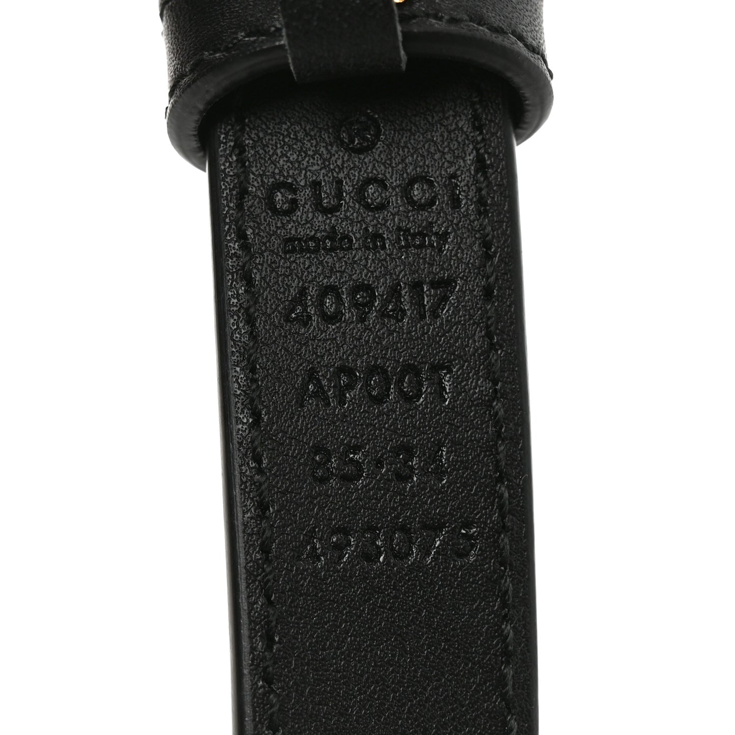 Calfskin Double G 20mm Belt 85 34 Black