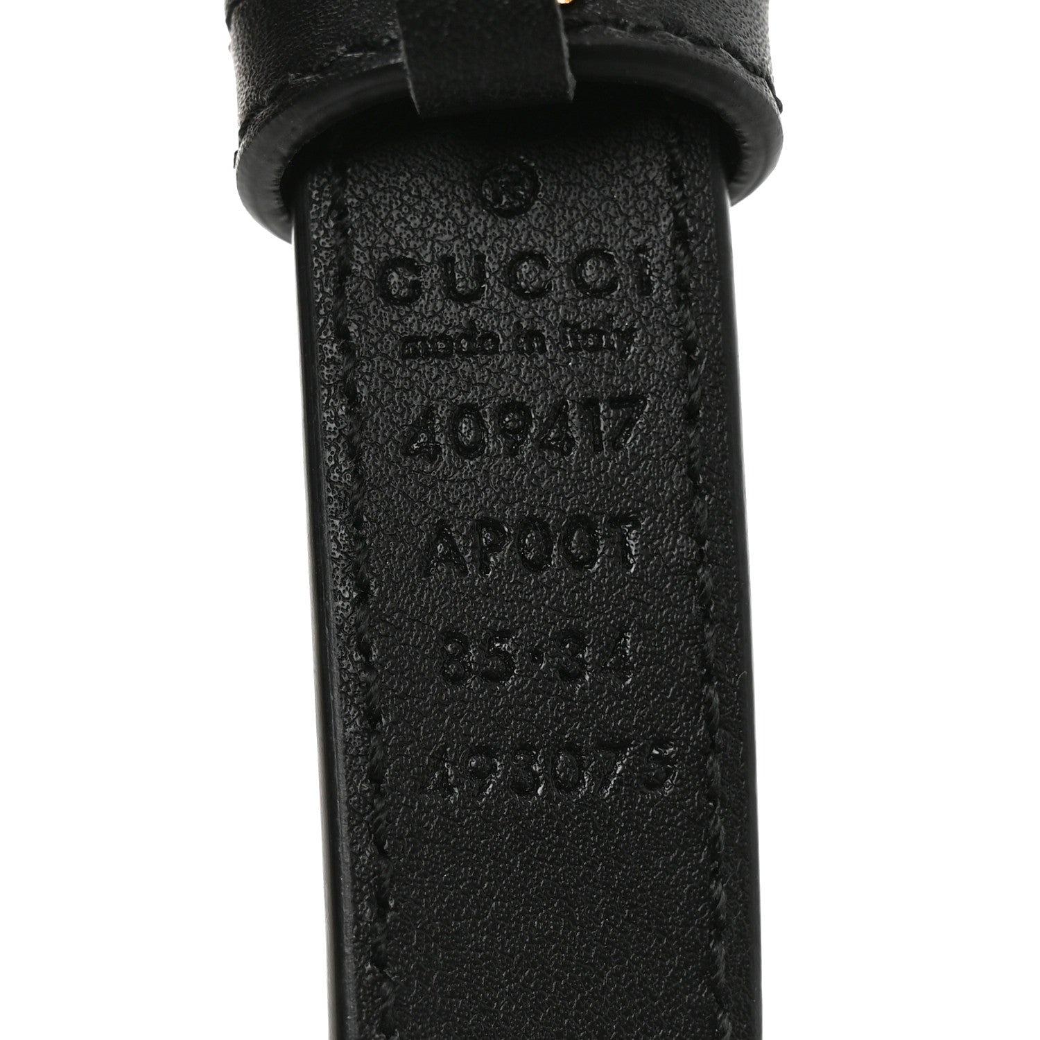 Gucci Calfskin Double G 20mm Belt 85 34 Black 4 of 5