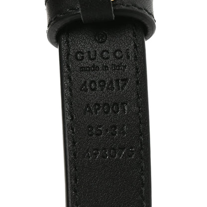 Gucci Calfskin Double G 20mm Belt 85 34 Black 4 of 5