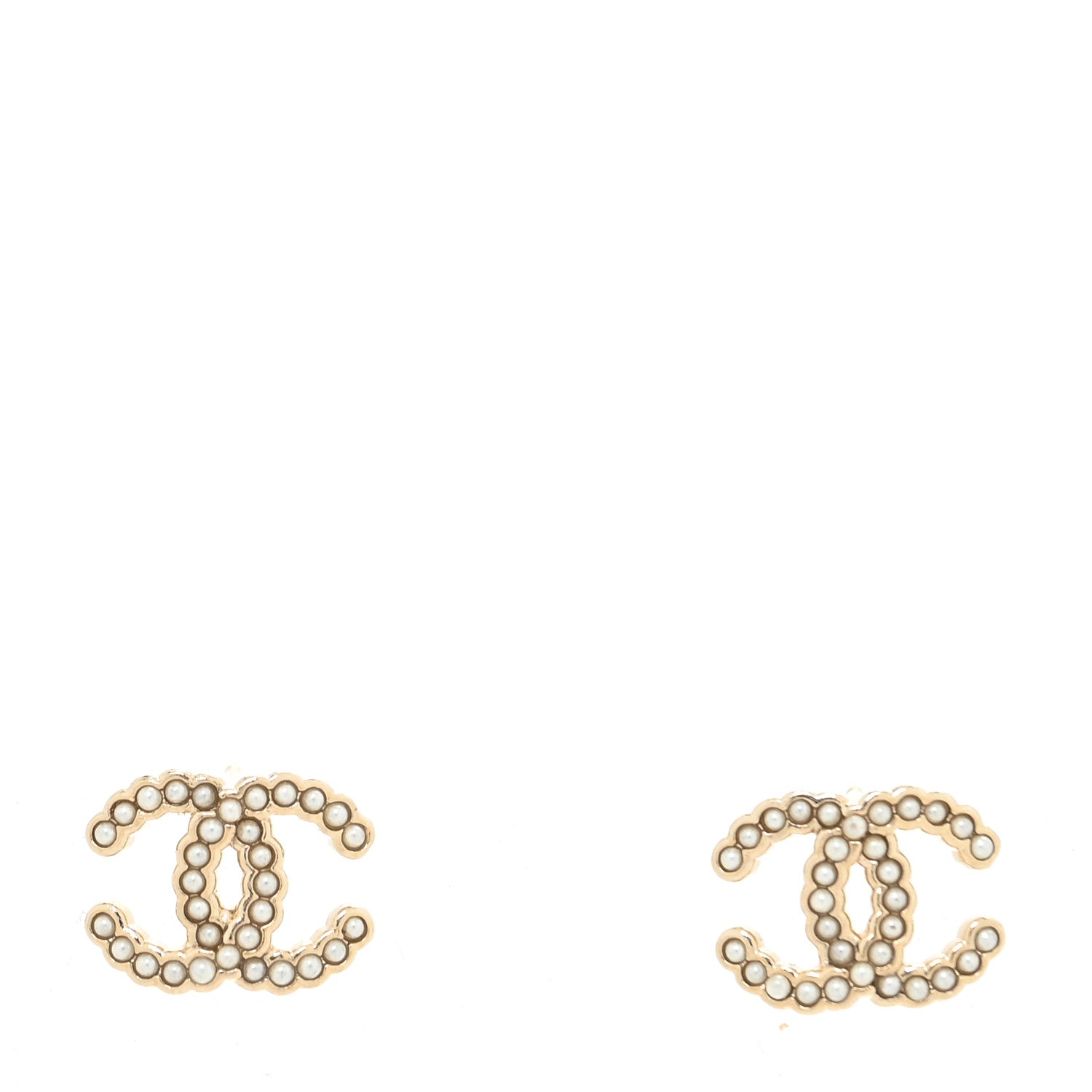 Chanel Pearl CC Earrings Gold 1 of 4