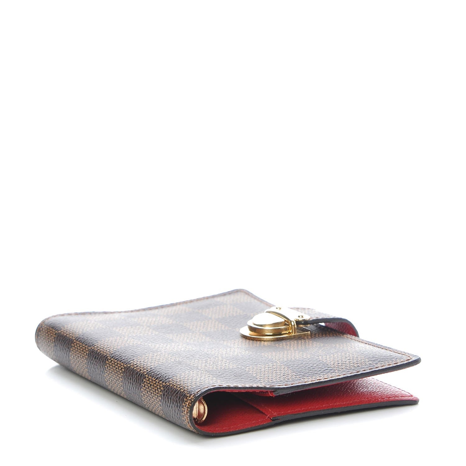 Louis Vuitton Damier Ebene Koala Small Ring Agenda Cover Red 4 of 9