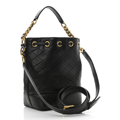 Saint Laurent Lambskin Quilted Small Emmanuelle Bucket Bag Black 3 of 11
