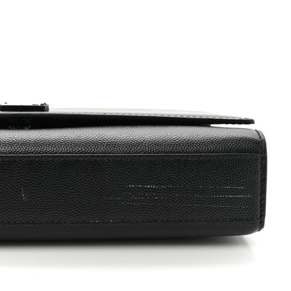 Saint Laurent Grain De Poudre Medium Classic Monogram Monochrome Kate Satchel Black 13 of 18