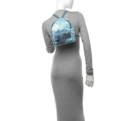 Chanel Sequin Tri-color Waterfall Backpack Light Blue 2 of 12