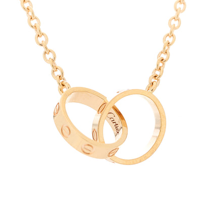 Cartier 18K Pink Gold Interlocking LOVE Necklace 4 of 9