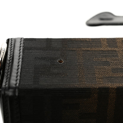 Fendi FF Eclissi Jacquard Vitello King Baguette Soft Trunk Tobacco Moro Black 11 of 12