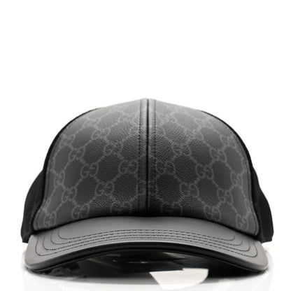 Gucci GG Supreme Monogram Baseball Hat M 58 Black 3 of 10