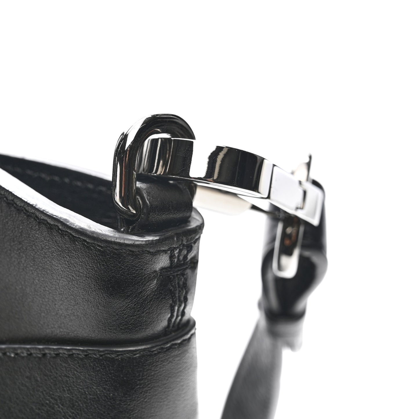 Grained Calfskin Spike Large Eloise Tote Black