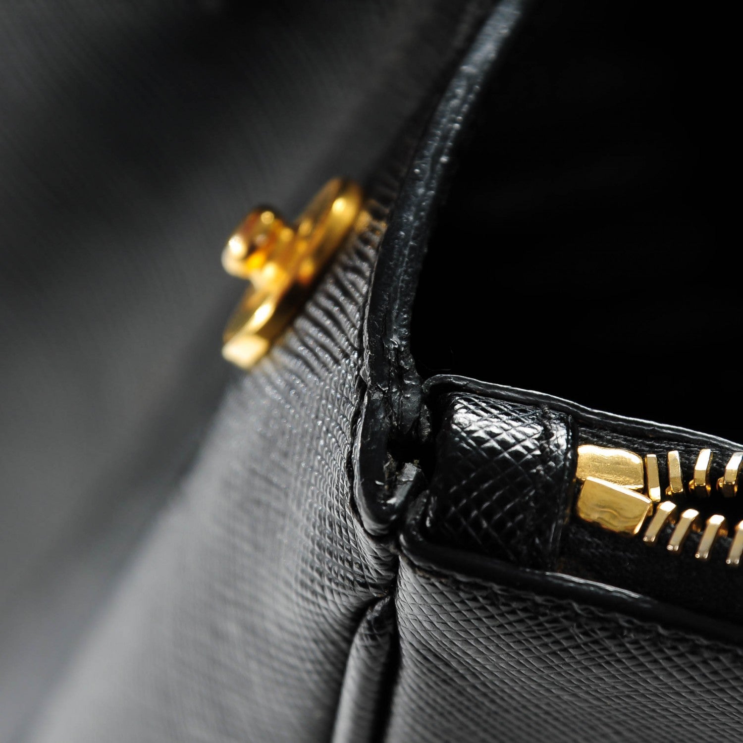 Prada Saffiano Large Galleria Double Zip Tote Black 10 of 13