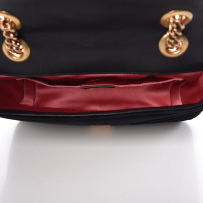 Gucci Velvet Matelasse Mini GG Marmont Shoulder Bag Black 5 of 8