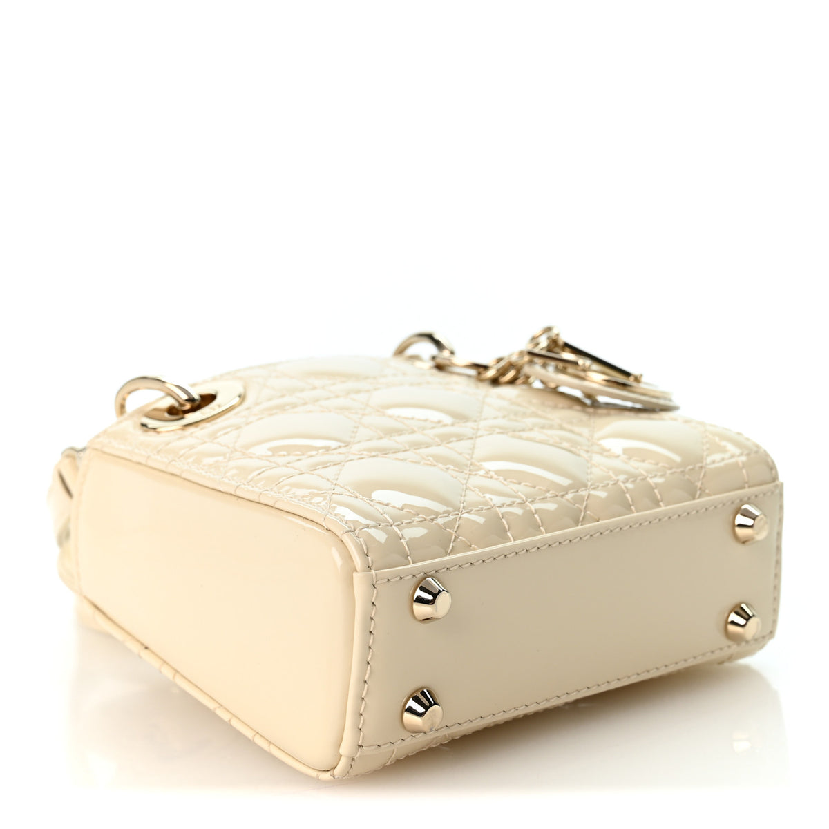 Patent Cannage Micro Lady Dior White