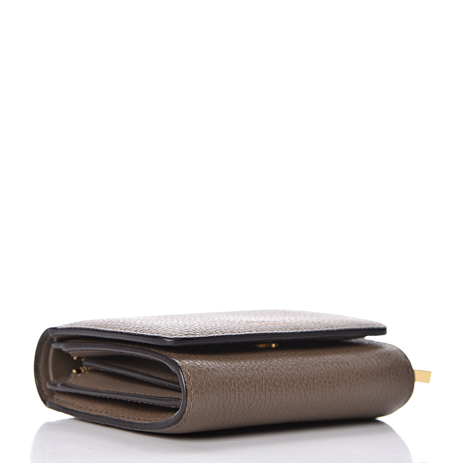 Mulberry Small Classic Grain Small Continental French Purse Wallet Solid Grey 4 of 9