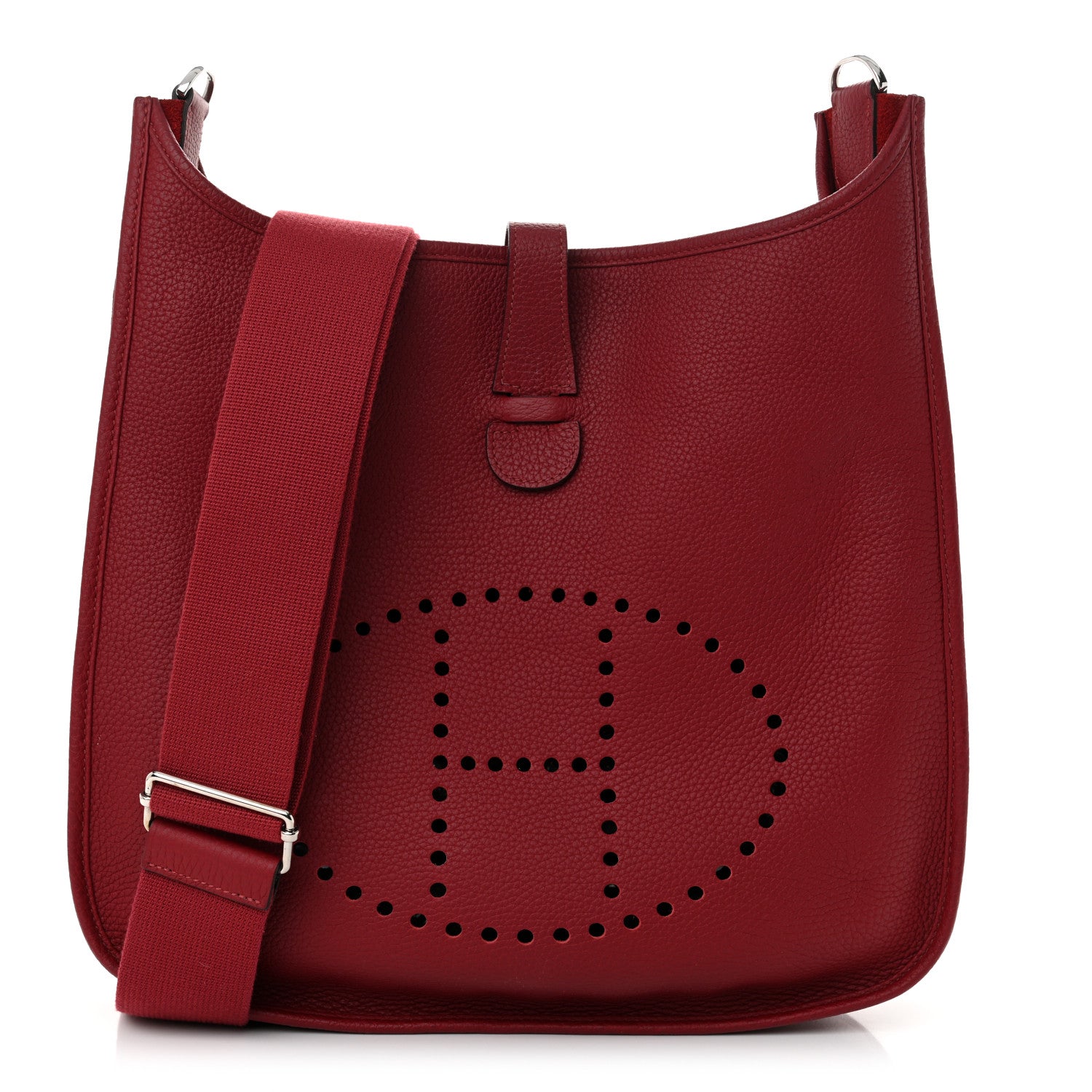 Hermes Taurillon Clemence Evelyne III GM Rouge Grenat 1 of 10