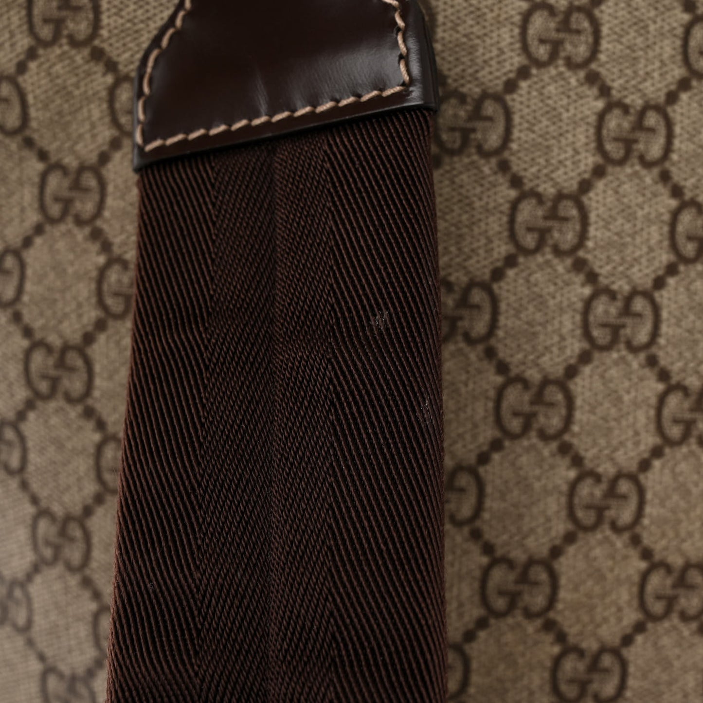 GG Plus Monogram Interlocking G Medium Backpack Dark Brown