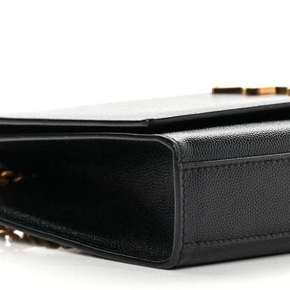 Saint Laurent Grain De Poudre Medium Classic Monogram Kate Satchel Black 8 of 11