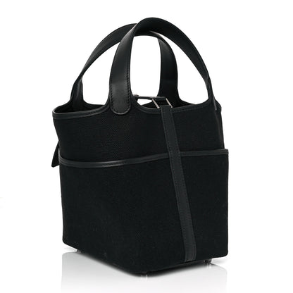 Hermes Toile Goeland Swift Cargo Picotin Lock 18 Black 3 of 10