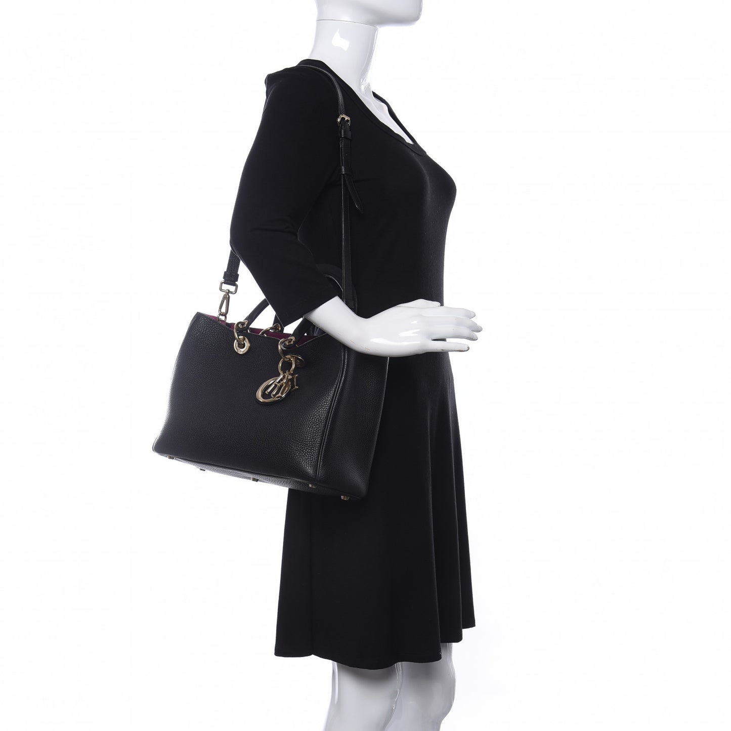 Bullcalf Medium Diorissimo Tote Black Rose Indien