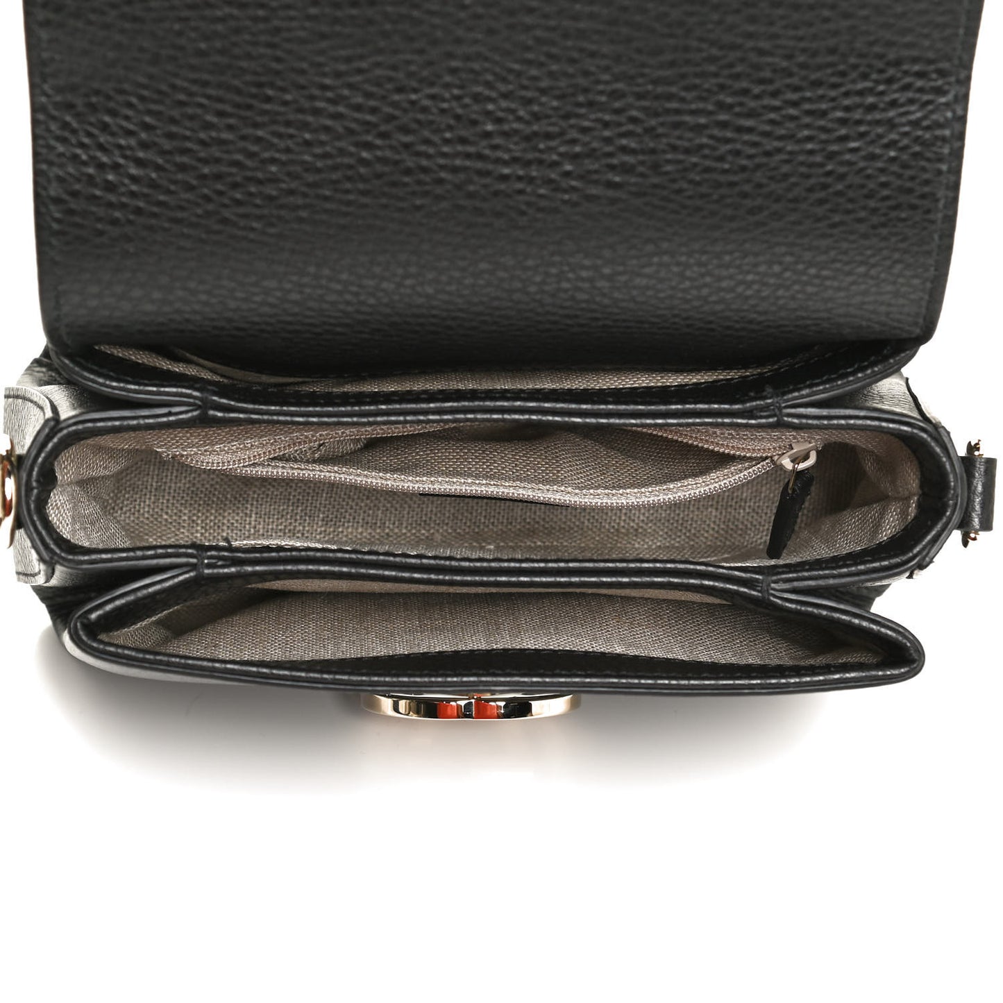 Dollar Calfskin Interlocking G Crossbody Bag Black