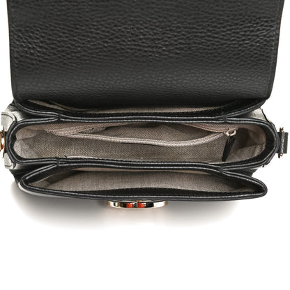Gucci Dollar Calfskin Interlocking G Crossbody Bag Black 5 of 11
