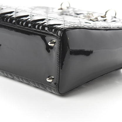 Christian Dior Patent Cannage Large Lady Dior Black 8 of 10